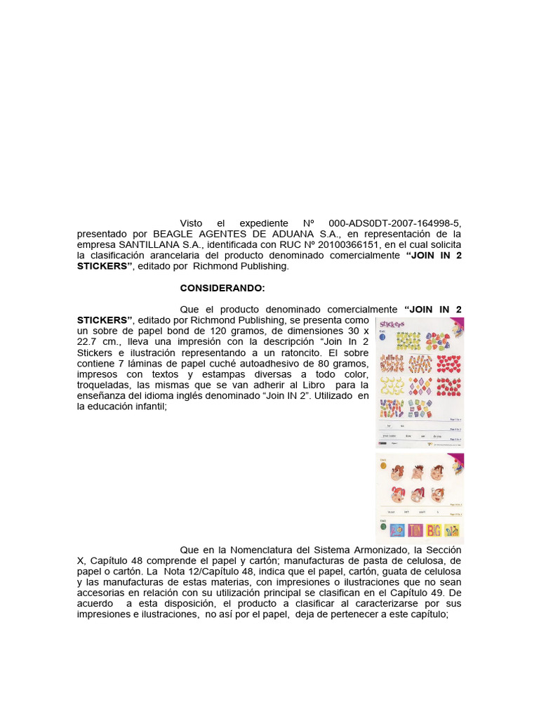 4911 Stickers | PDF | aduana | Papel