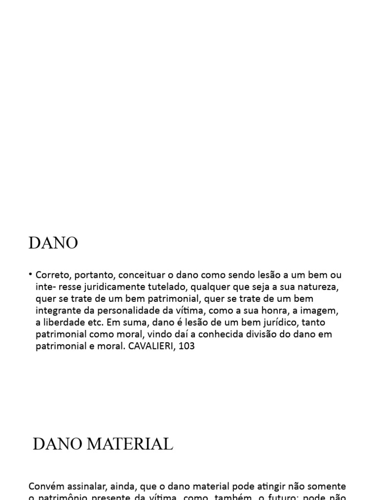 Tipos de Dano: Patrimonial e Moral | PDF | Indenização | Pensão alimentícia