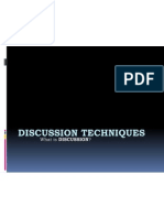 Discussion Techniques and Methods of Deciding Public Discussion