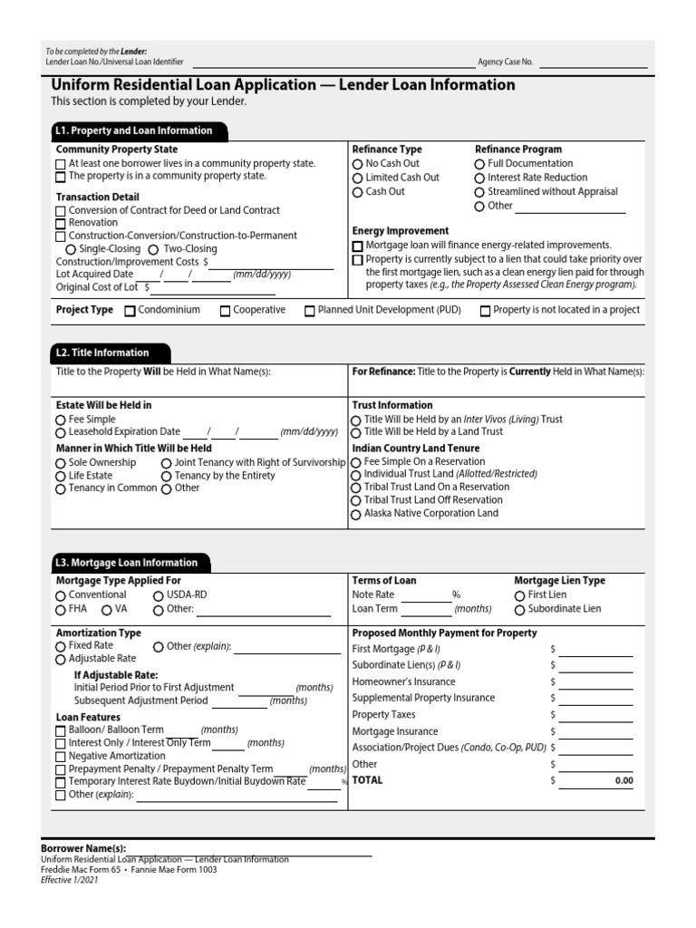 Community Property Loan Application Guide | PDF | Mortgages | Finance ...