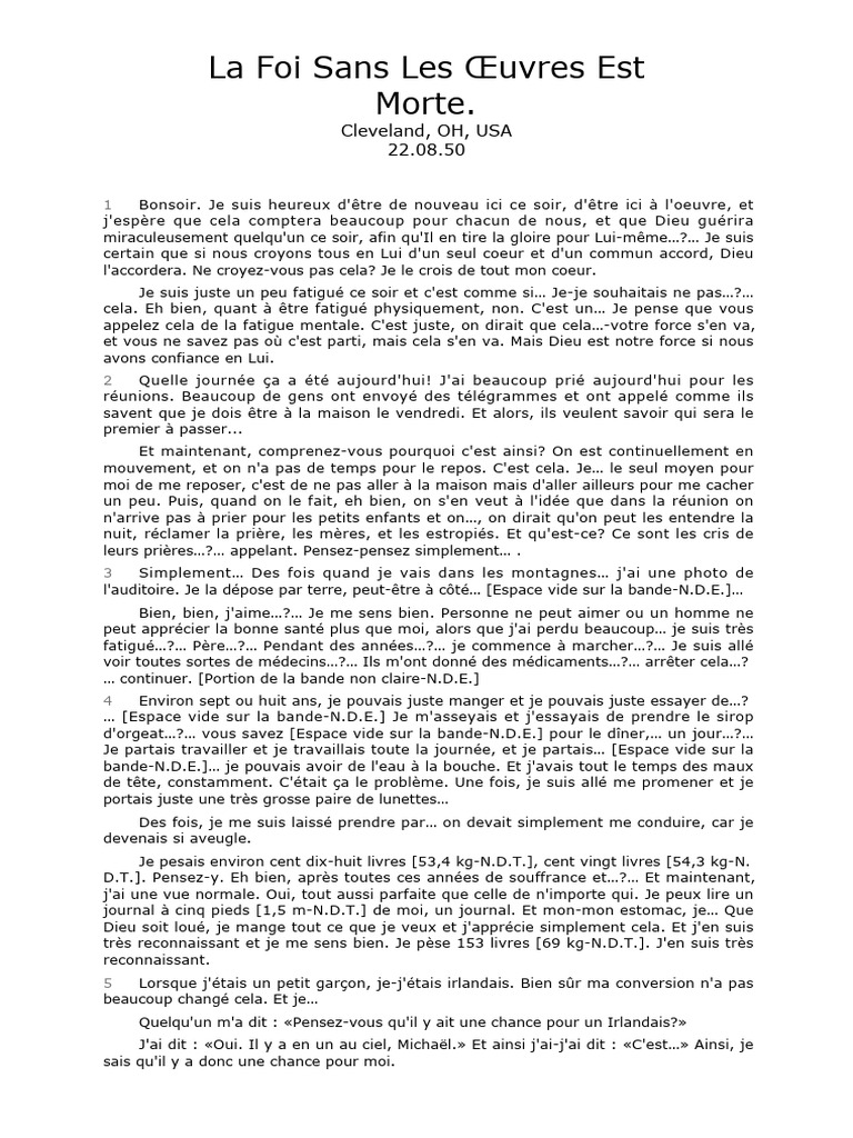 La Foi et les Œuvres: Un Lien Essentiel | PDF | Dieu | Abraham