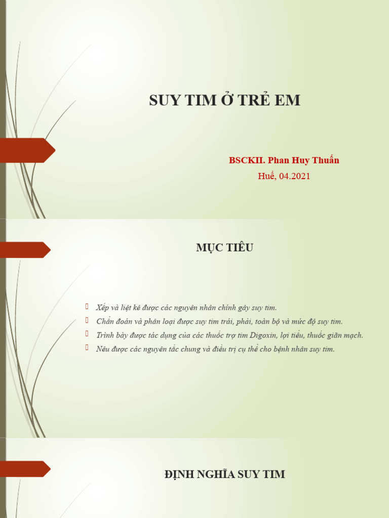 Suy Tim Cấp ở Trẻ Em Bs Thuan | PDF