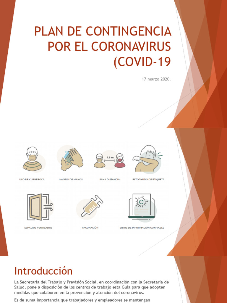 PLAN DE CONTINGENCIA POR EL CORONAVIRUS | PDF | Lavado de manos ...