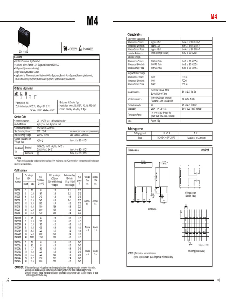 Characteristics: Min (At 500Vdc) Item 7 of Iec 60255-5 | PDF | Inductor ...