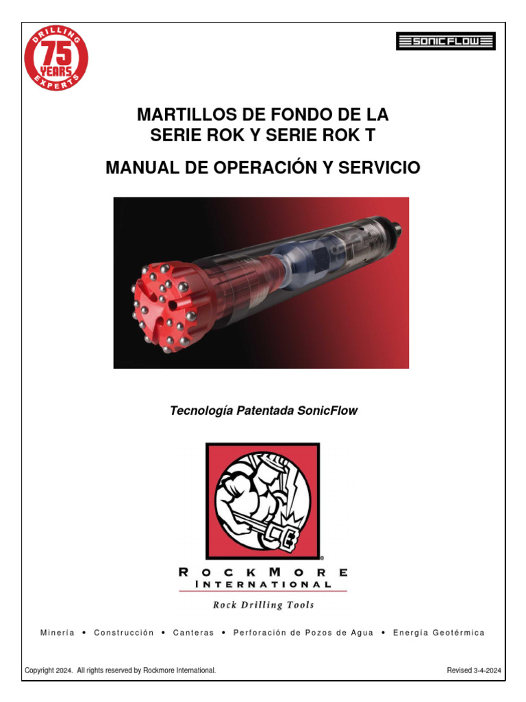 Rok DTH Hammer Operation and Service Guide SP 2 | PDF | Perforación ...