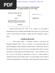 SecurityScorecard SDNY Complaint