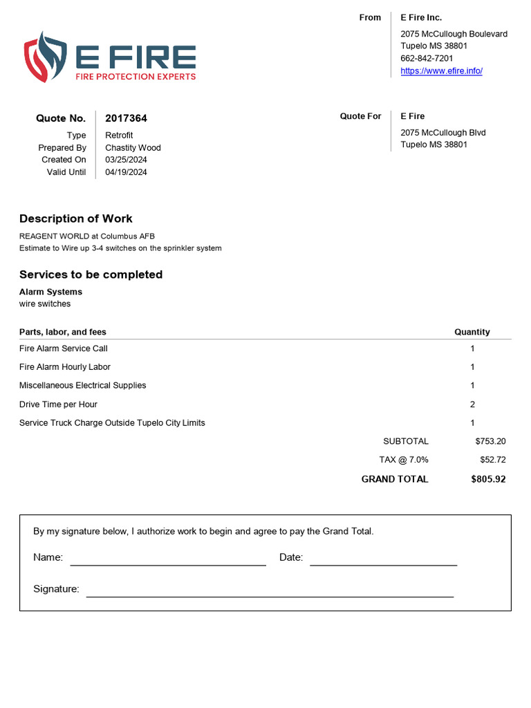 Sprinkler System Wiring Estimate | PDF