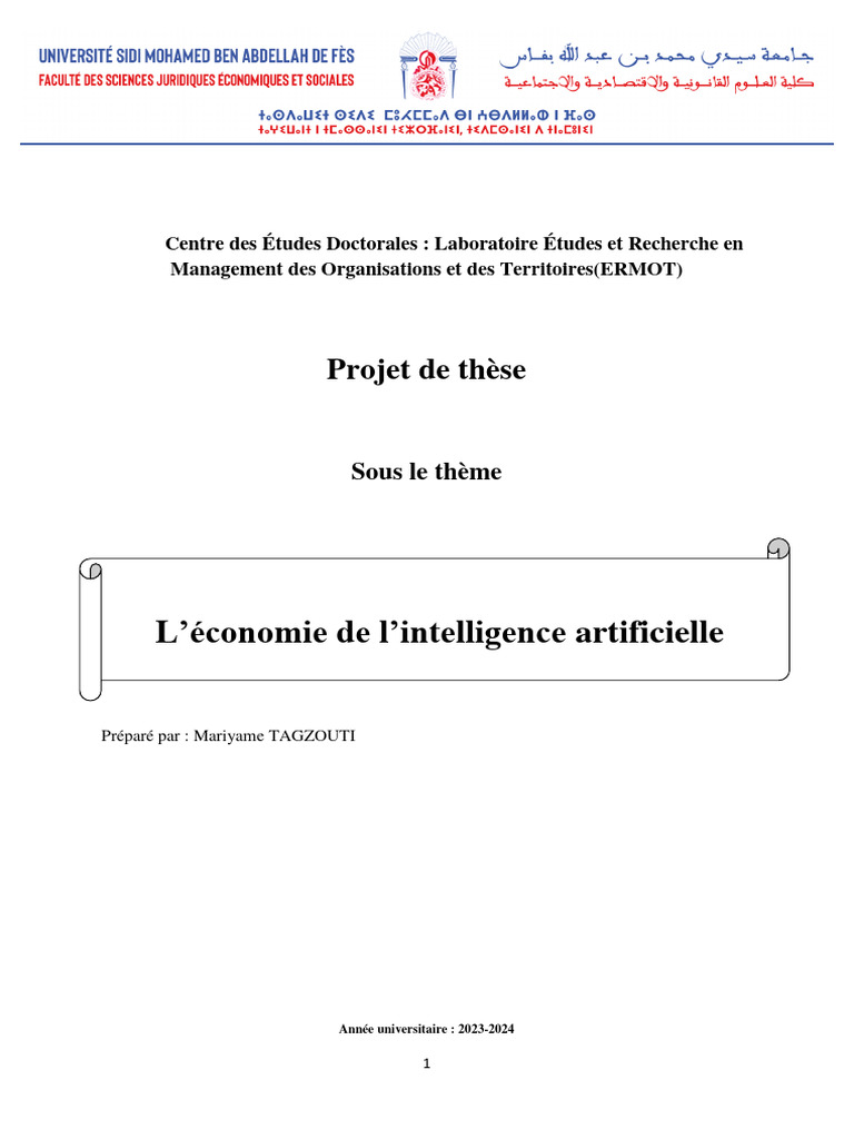 Impact de l'IA sur l'économie moderne | PDF | Intelligence artificielle ...