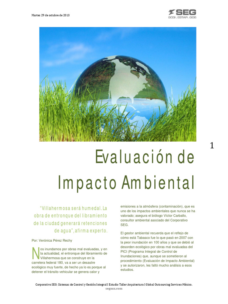 Impacto Ambiental del Libramiento Villahermosa | PDF | Entorno natural ...