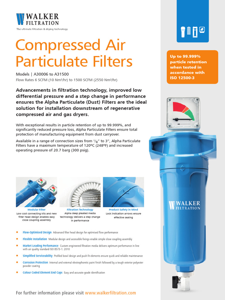 Alpha Particulate Filters Overview | PDF | Filtration | Chemical Equipment