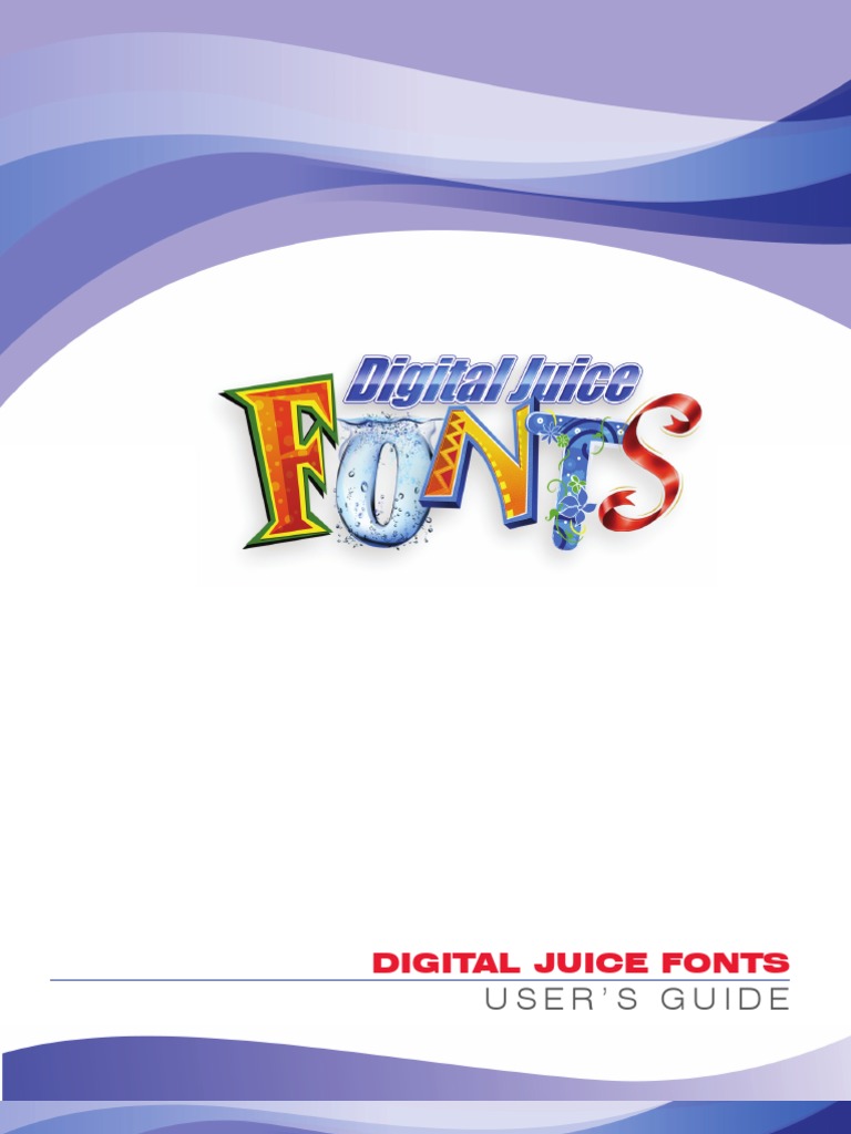 Digital Juice Fonts UserGuide Computer Graphics Computing