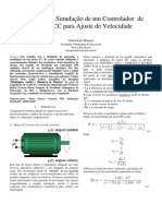 Simulação de Motor CC e Controle Com PID de Velocidade