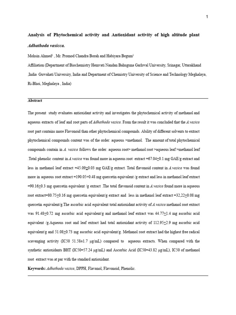 Manuscript | PDF | Polyphenol | Antioxidant