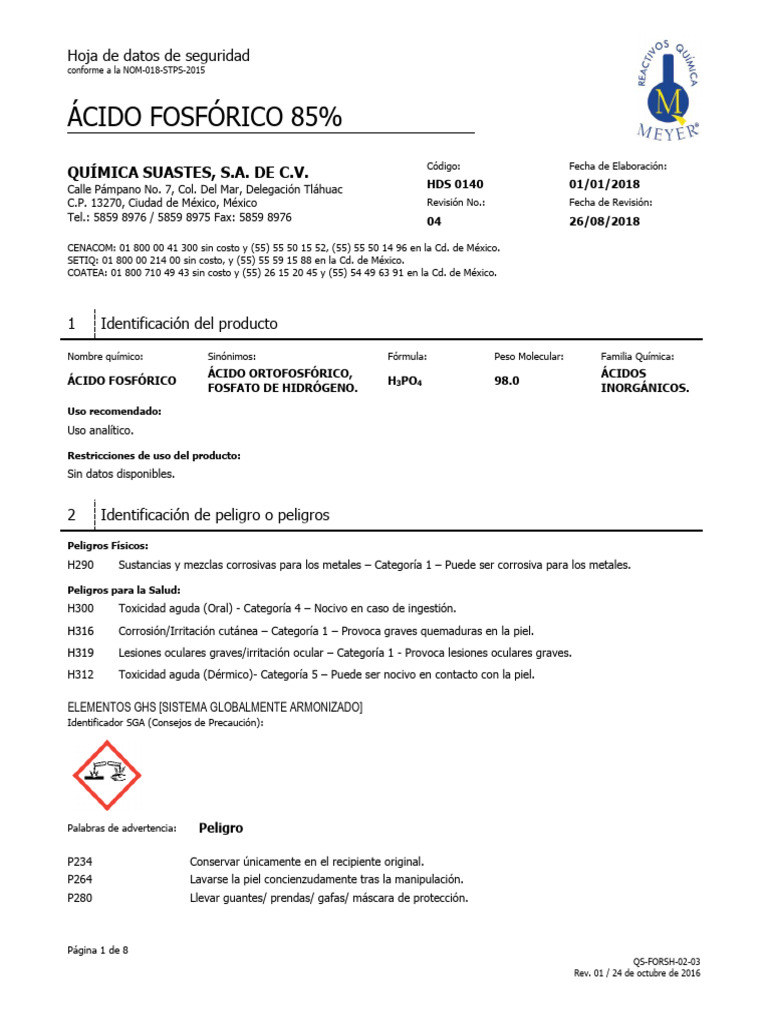 7 cido fosf rico 7664 38 2 meyer pdf residuos agua