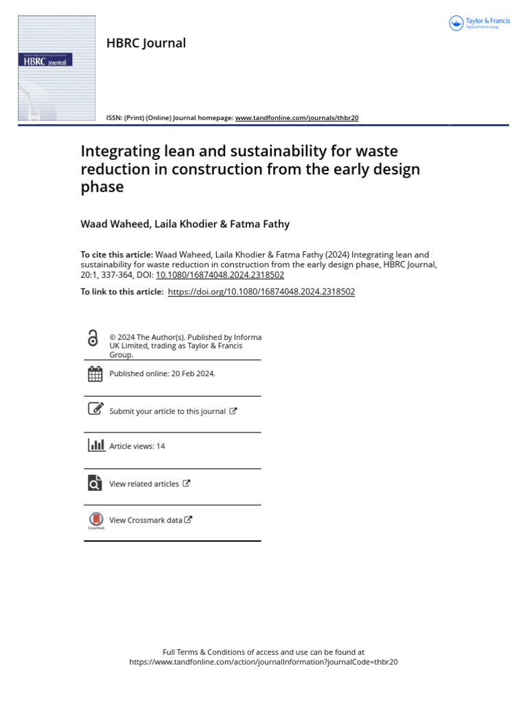 Photo inspiration: Waste Reduction In Building Design Reference: Integrating Lean And Sustainability For Waste Reduction In Construction