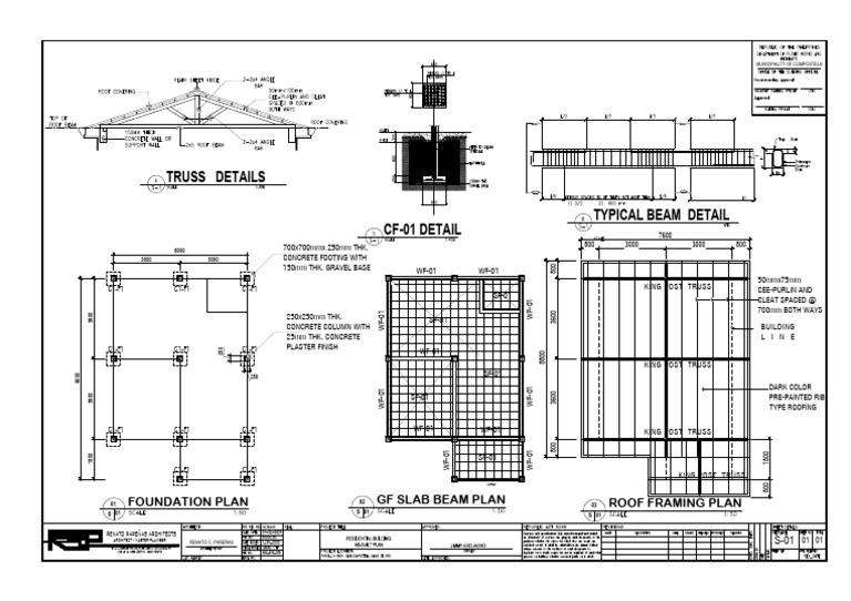 Residential Building Foundation Plan | PDF | Building Technology ...