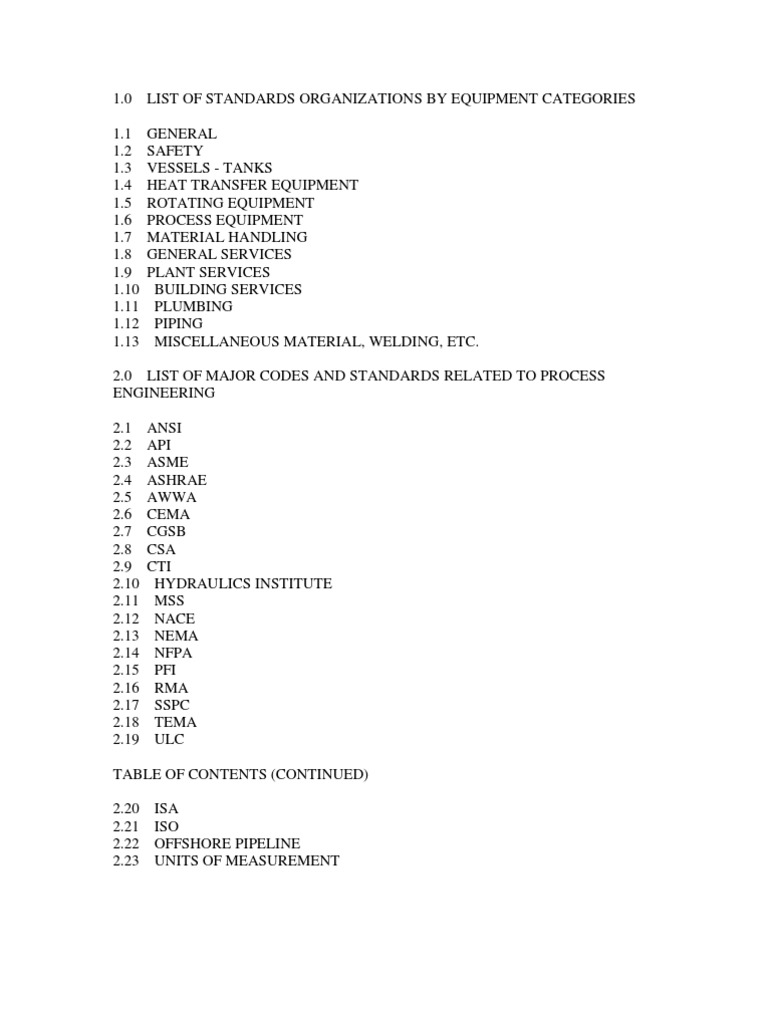 Standards for Process Engineering Equipment | PDF | Pipe (Fluid ...