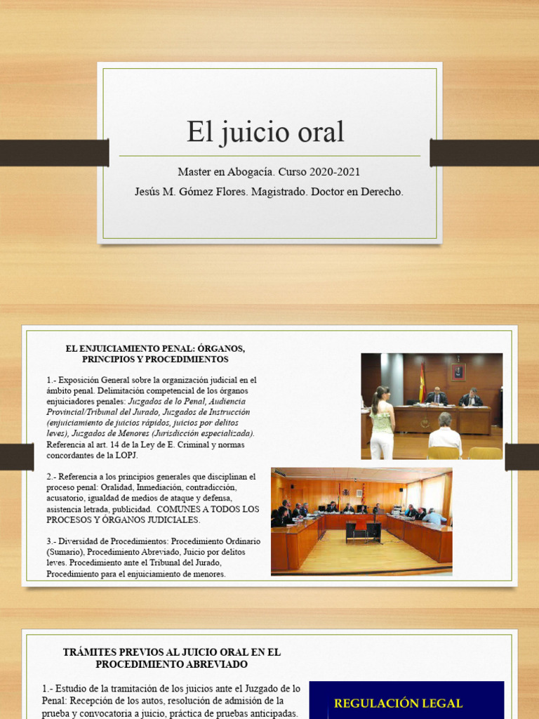 Presentacioìn Juicio Oral | PDF | Sentencia (ley) | Fiscal