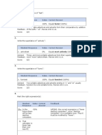 Test 3.1: Student Response Value Correct Answer