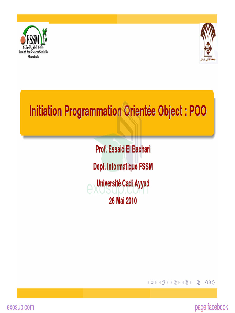 Initiation à la Programmation Orientée Objet | PDF | Programmation ...