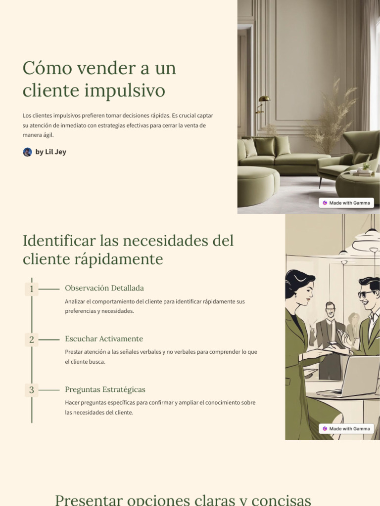 Como Vender A Un Cliente Impulsivo | PDF | Cliente | Comportamiento