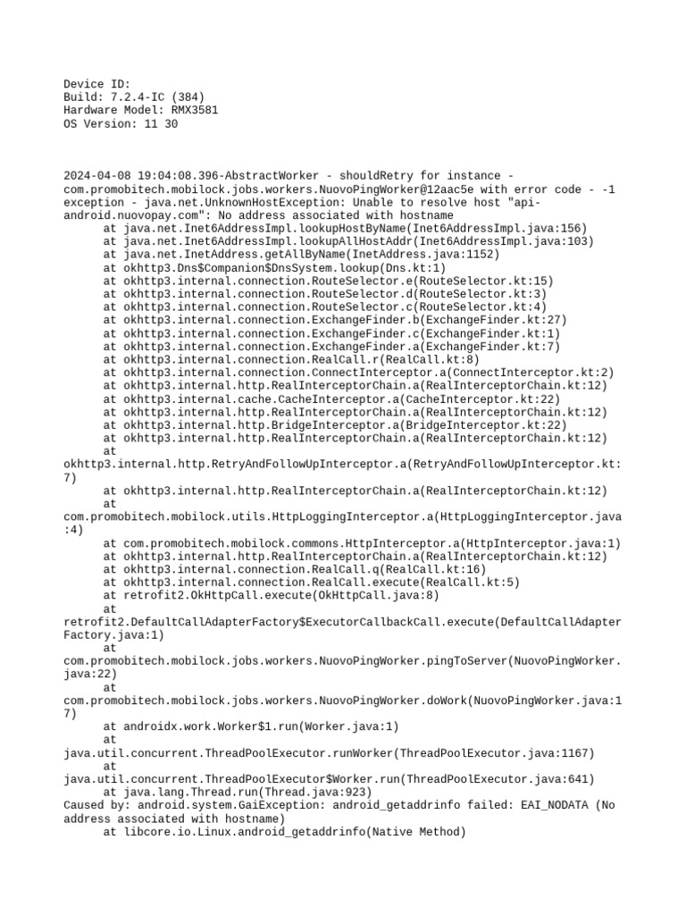 Nuovo Log1 | PDF | Java (Programming Language) | Domain Name System
