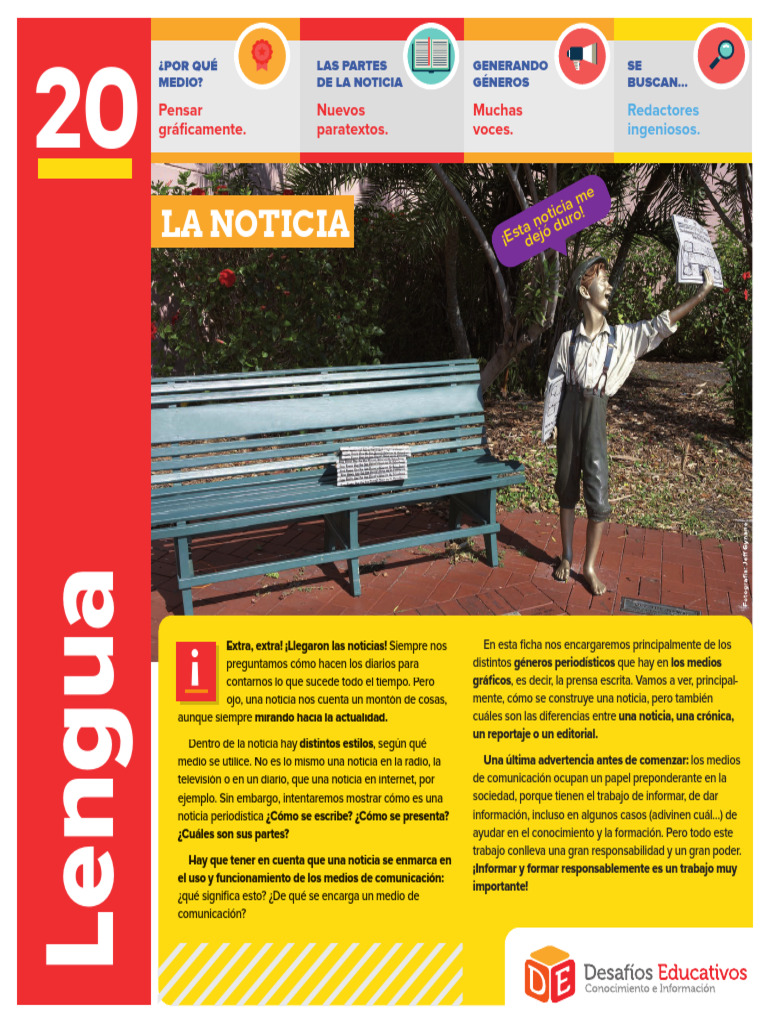 20 Lengua - La Noticia - Géneros Periodísticos - Desafíos Educativos ...