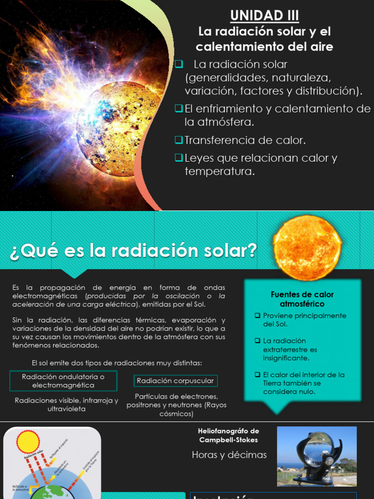 CLASE TEÓRICA - Unidad III. Radiación Solar y Calentamiento Del Aire ...