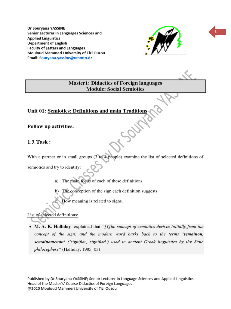 Understanding Semiotics in Language | PDF | Semiotics | Linguistics