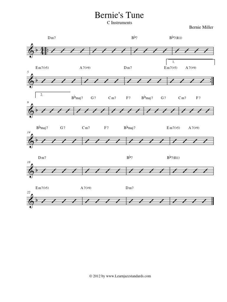 Bernies Tune C Instruments | PDF