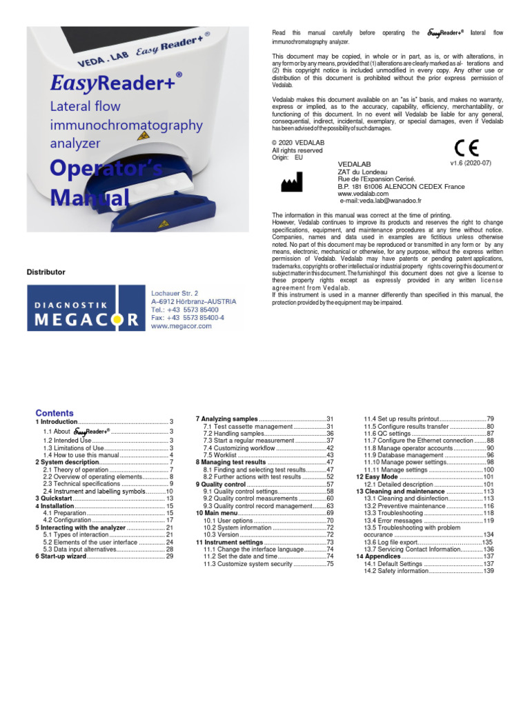 Analizador Inmunoensayos Vedalab | PDF | Electrical Connector | Humidity
