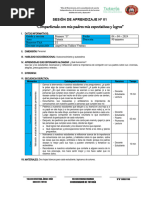 Modelo de Sesión de Aprendizaje 2024