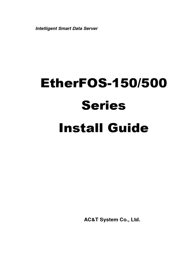EtherFOS-150-500 설치 가이드 ver1.1 | PDF