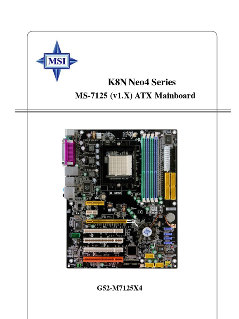 MSI K8N Neo4 Series Manual | Usb | Bios