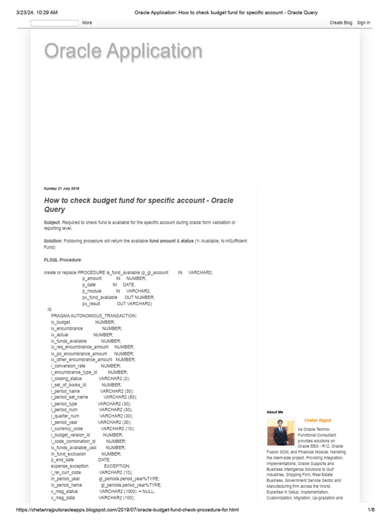 Check Available Budget Funds in Oracle | PDF | Software Engineering ...