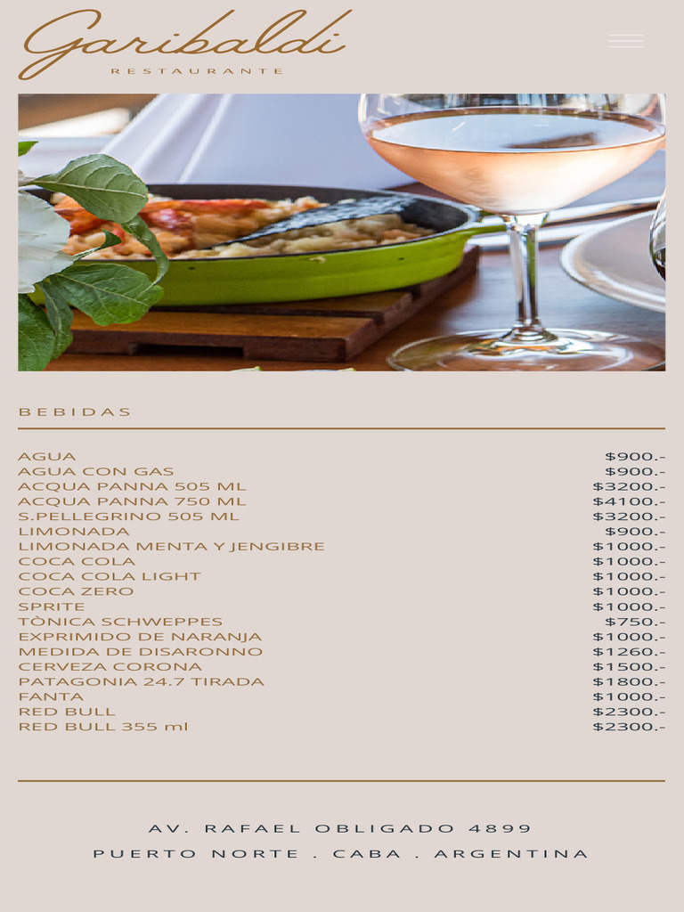 Menú de Bebidas Garibaldi | PDF | Salud y bienestar