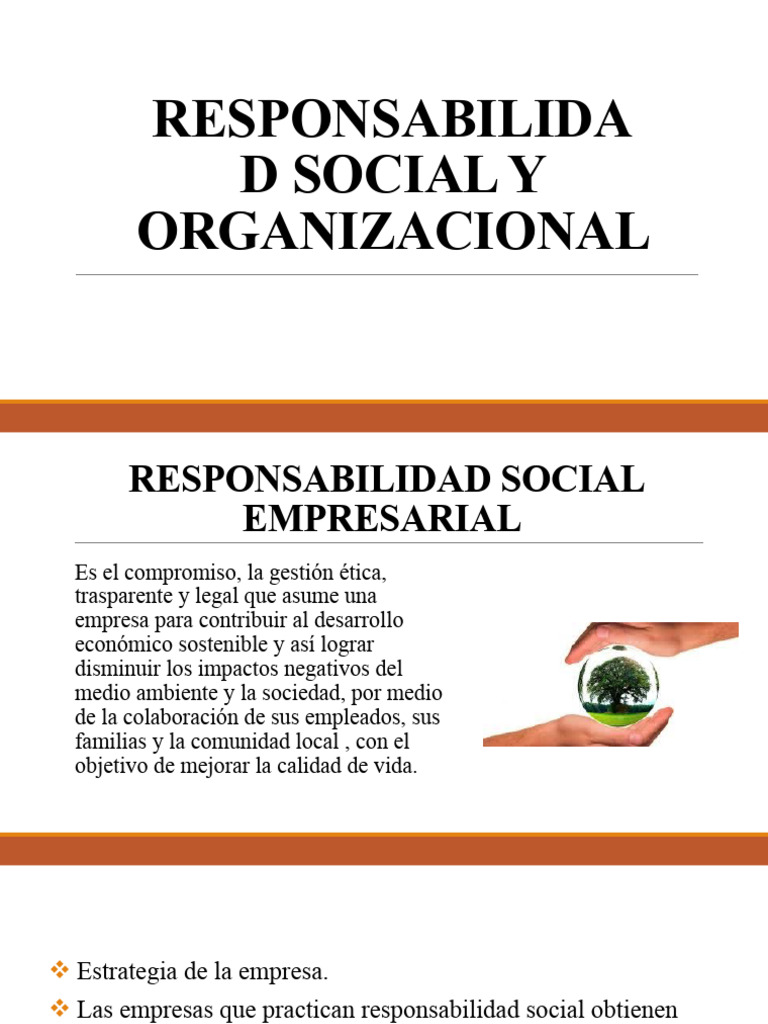 Responsabilidad Social Empresarial y Ética | PDF | Responsabilidad ...