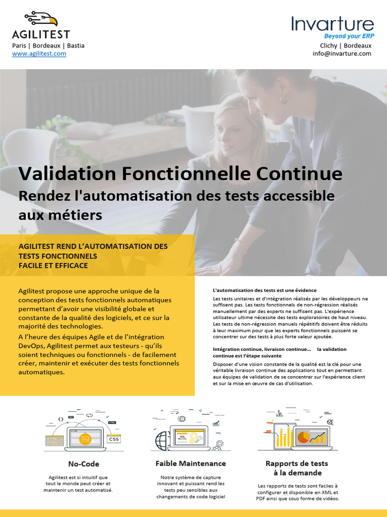 Agilitest : Automatisation des Tests Facile | PDF | Test de logiciel ...
