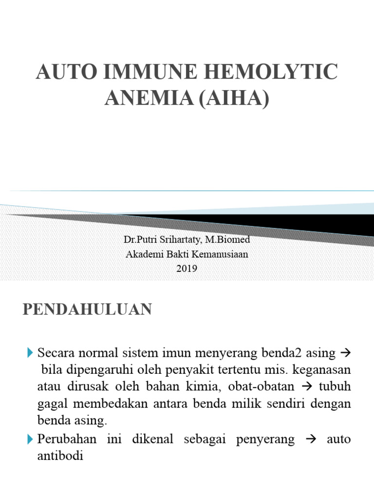 Auto Immune Hemolytic Anemia (Aiha) | PDF | Pengembangan Diri | Sains ...
