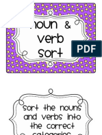 Noun Verb Sort Signs