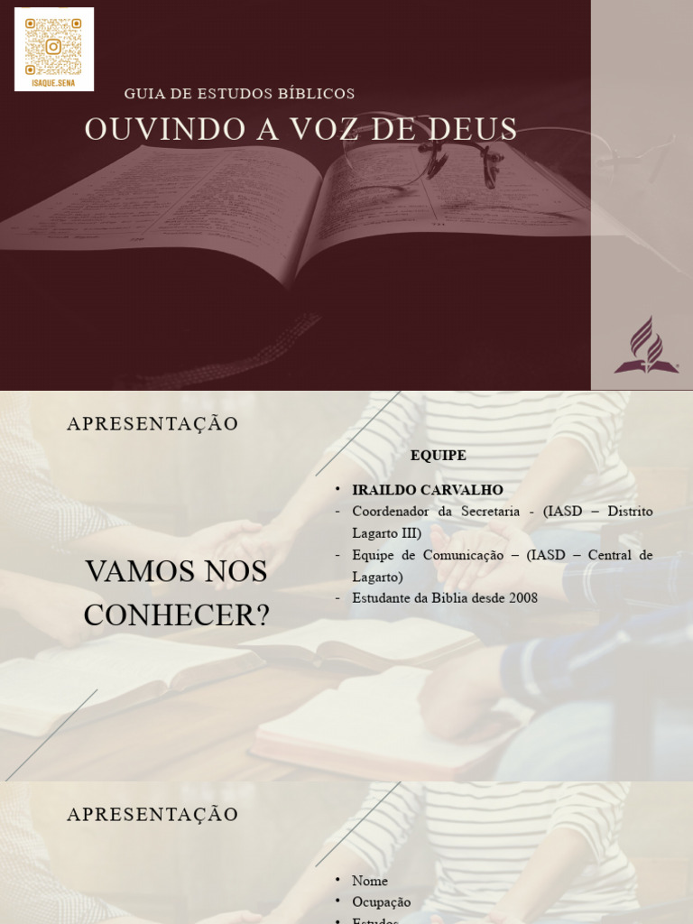 Guia de Estudos Bíblicos: Ouvindo a Voz de Deus | PDF | Cânon Bíblico ...