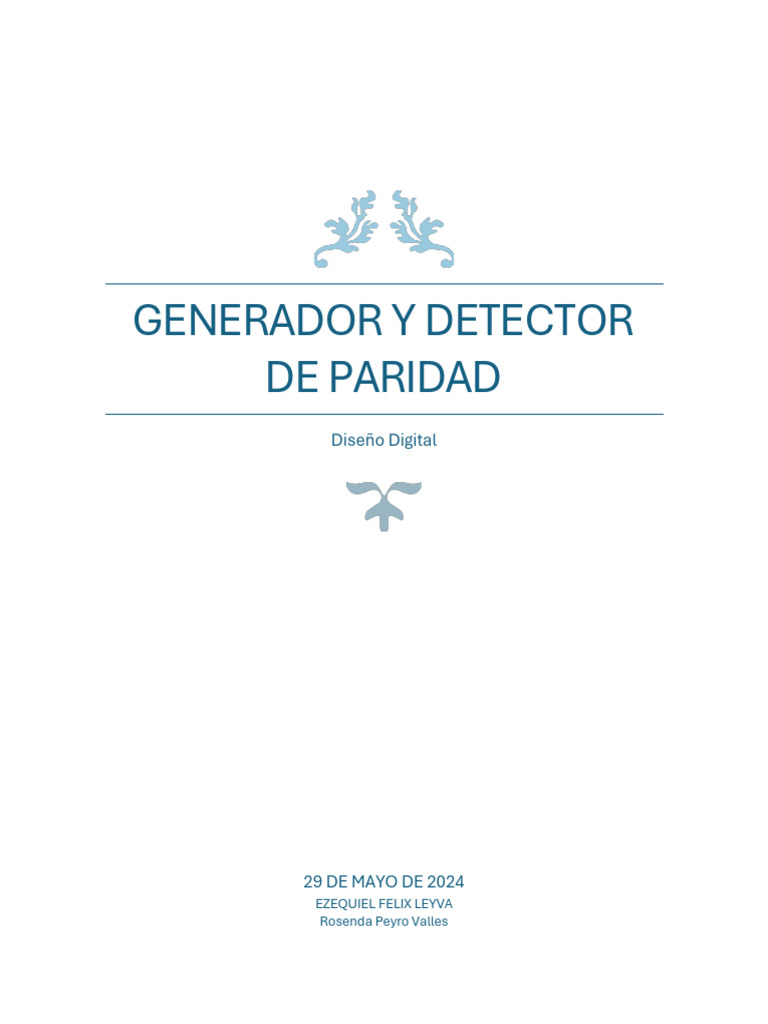 Generador y Detector de Paridad | PDF | Informática | Ingeniería ...
