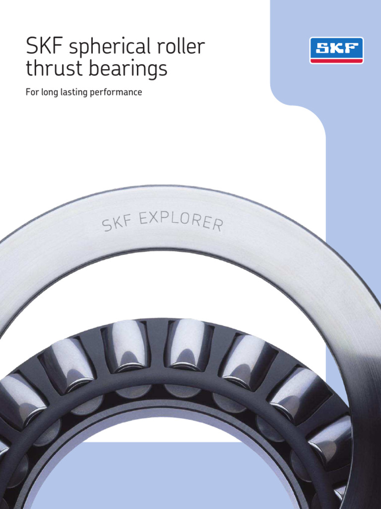 SKF Spherical Roller Thrust Bearings Guide | PDF | Bearing (Mechanical ...