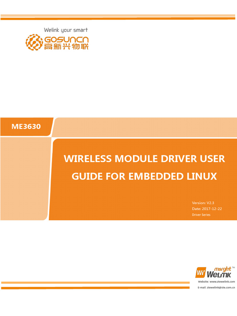 ME3630 Wireless Module Driver Guide | PDF | Device Driver | Cellular ...