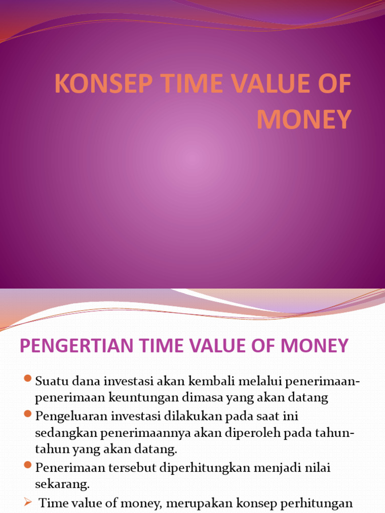 Konsep Time Value Of Money Pdf