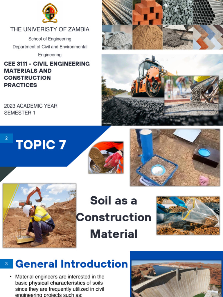 Cee 3111 Topic 7 Soil As A Construction Material Revised Download