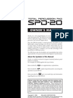 Roland SPD20 Manual