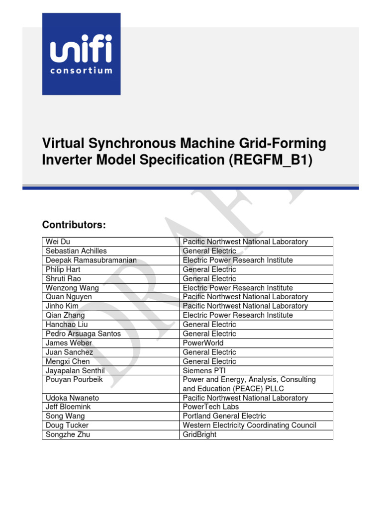 VSM Grid-Forming Inverter Model REGFM_B1 | PDF | Power Inverter ...