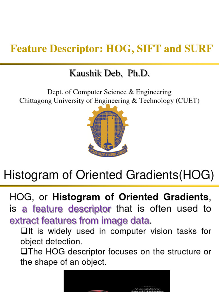 HOG and SIFT Feature Descriptors Explained | PDF | Computer Vision ...