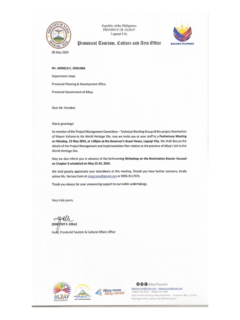 Writeshop On The Nomination Dossier - PPDO | PDF